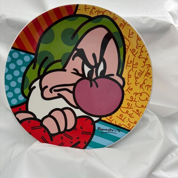 Britto for Disney Grumpy Plate From 2011* - Picture 2 of 4